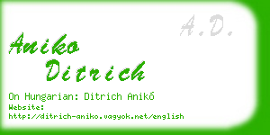 aniko ditrich business card